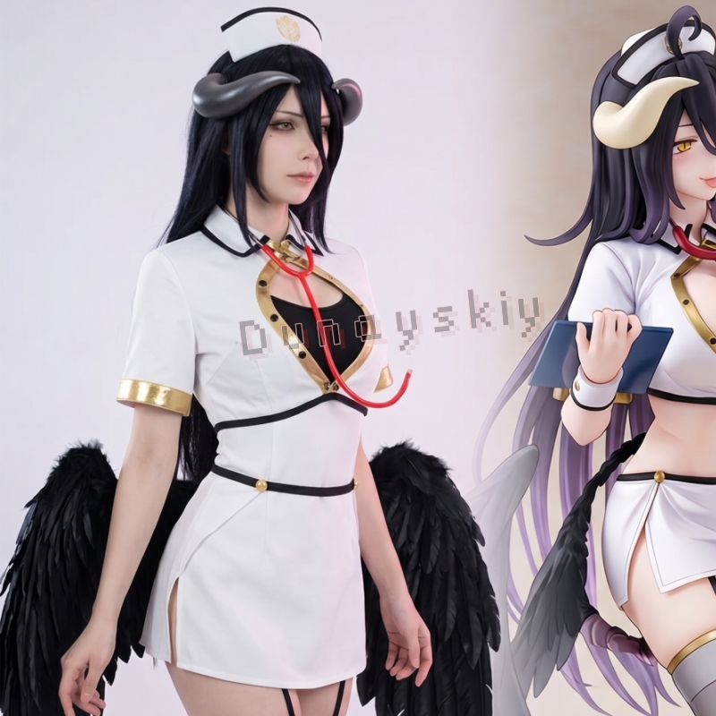 Anime Cosplay Nurse - OVERLORD Albedo – Costume de Cosplay