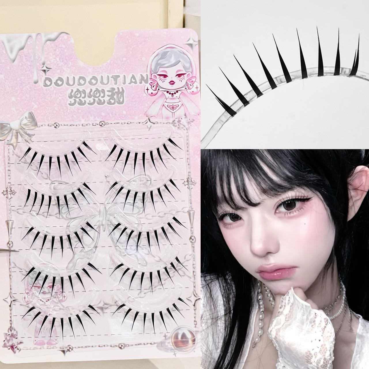 Anime Cosplay Lashes - Doudoutian Cils Manga Effet Mouillé à