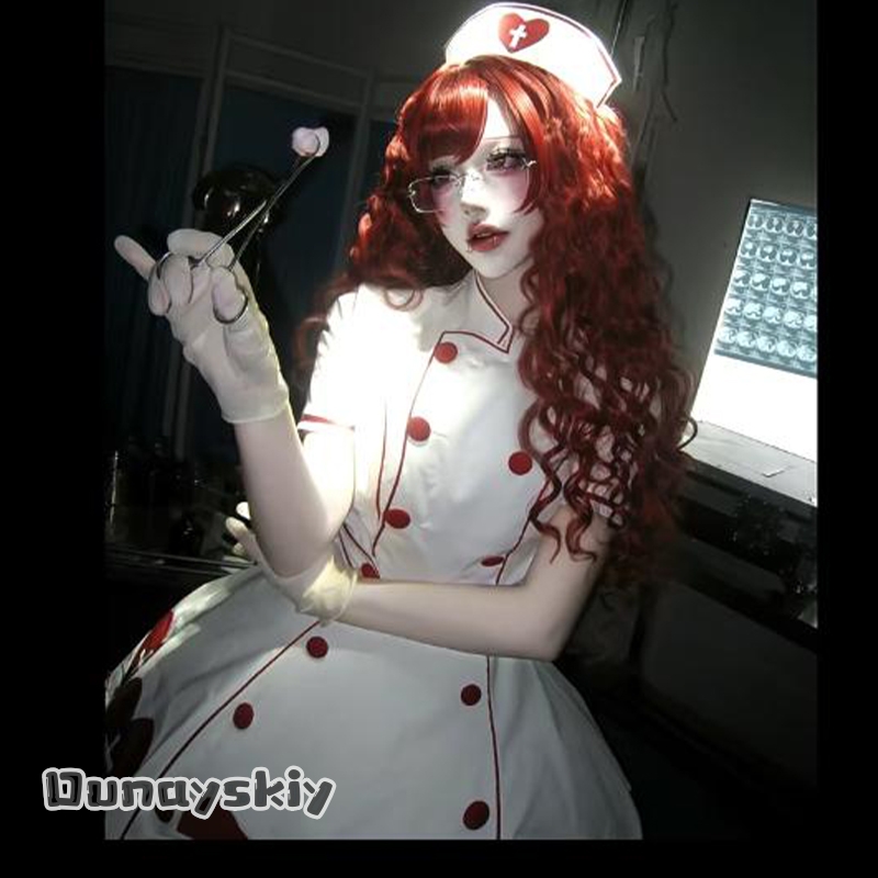 Anime Cosplay Nurse - Costume de cosplay d'infirmière OHaYo% Bloody