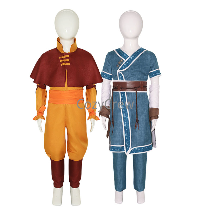 Anime Cosplay Netflix - Costume de cosplay Aang Katara, ensemble