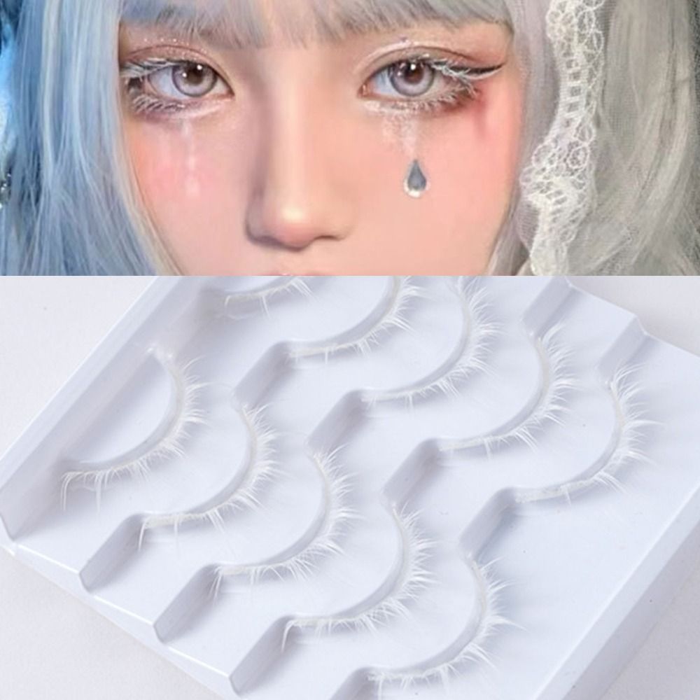 Cils d'anime blancs et blancs, - Anime Cosplay Lashes avis et prix