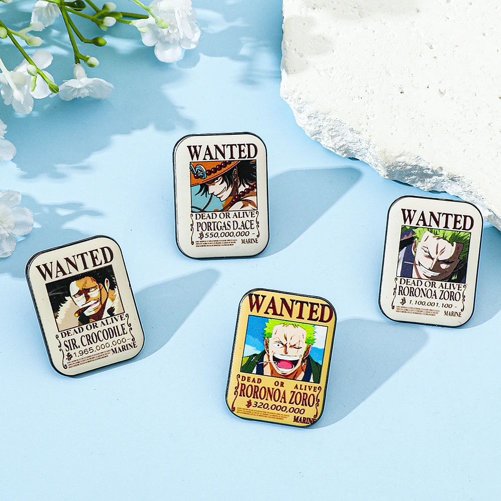Lot de 4 broches émaillées cré - Cosplay Anime Zoro avis et prix