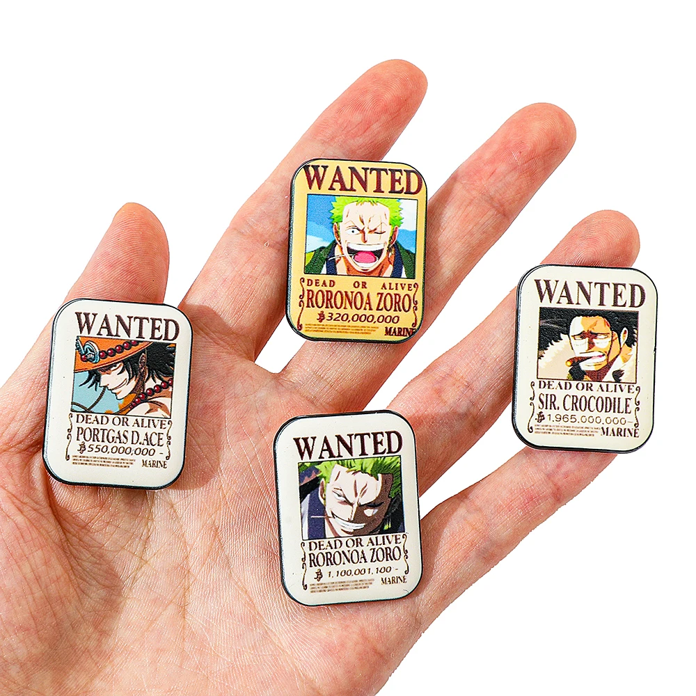 Lot de 4 broches émaillées cré - Cosplay Anime Zoro avis et prix