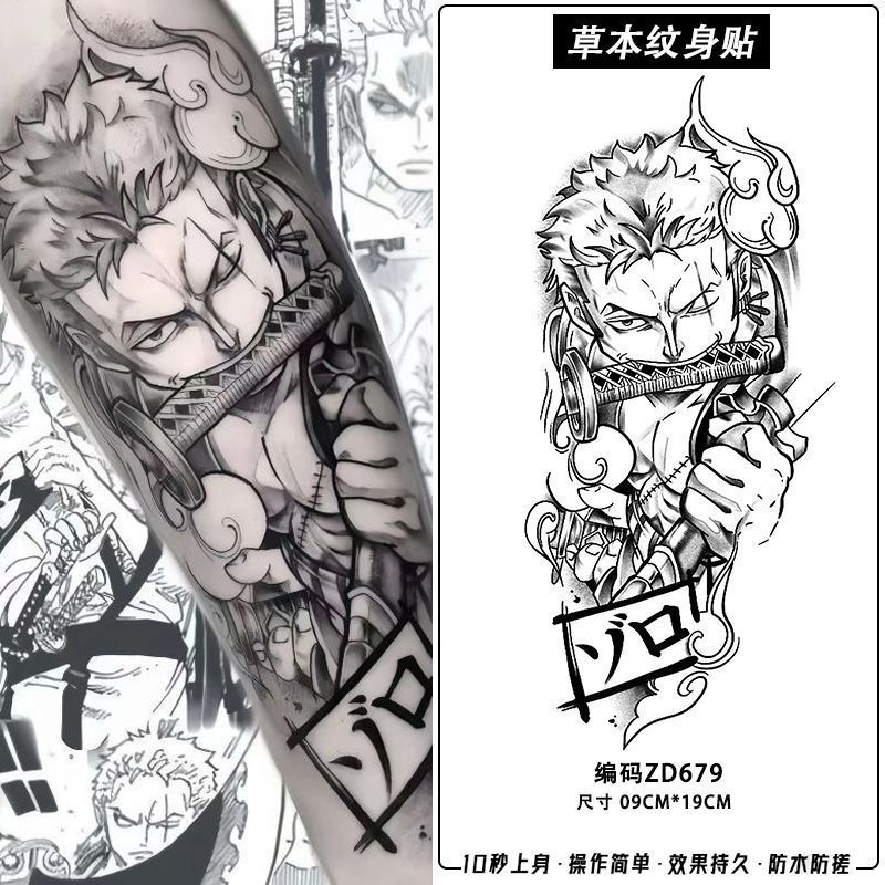 2/6 pièces Tatouage temporaire - Cosplay Anime Zoro avis et prix