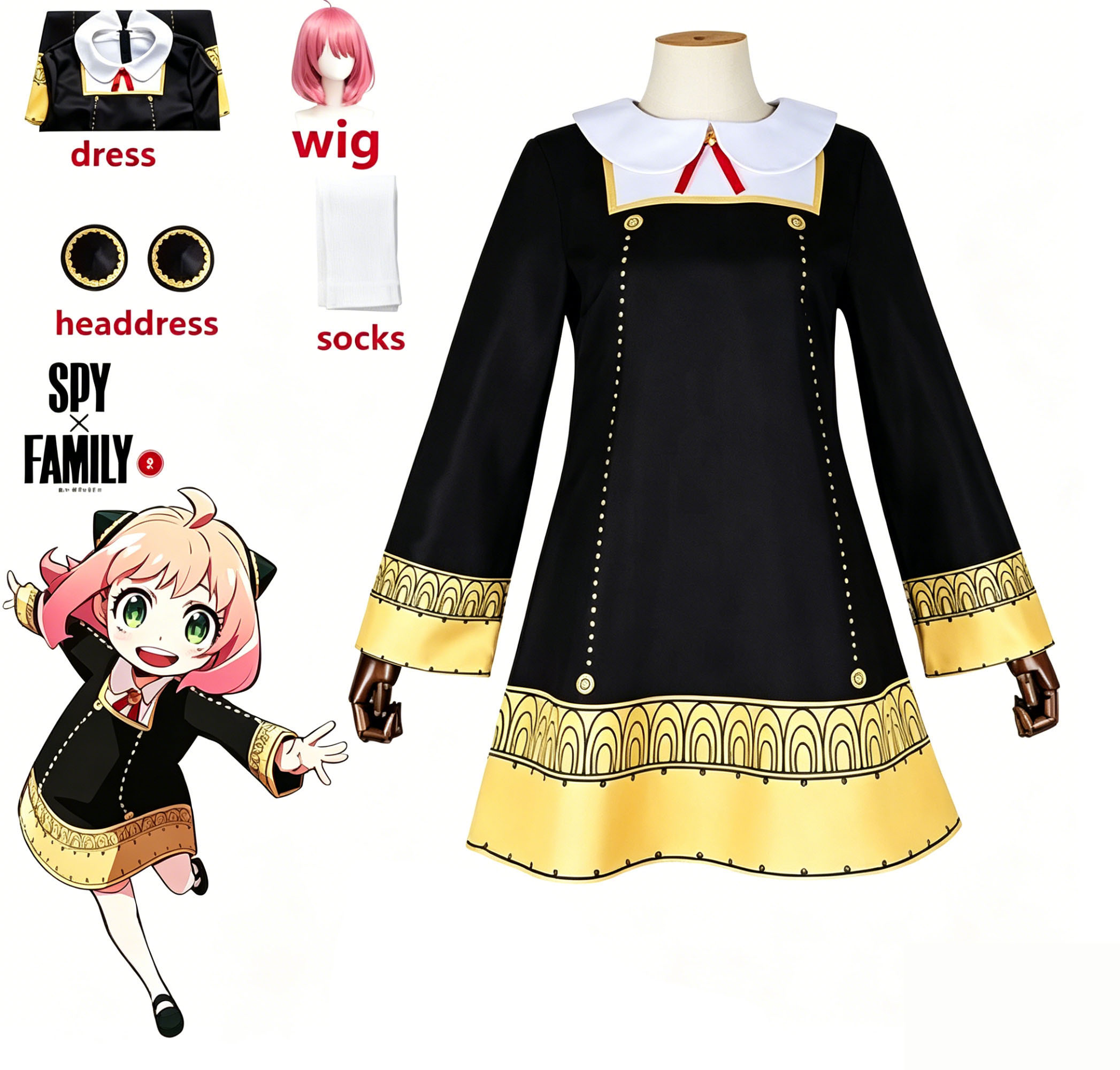 Costume de Cosplay Anya Forger - Spy Family Outfit avis et prix