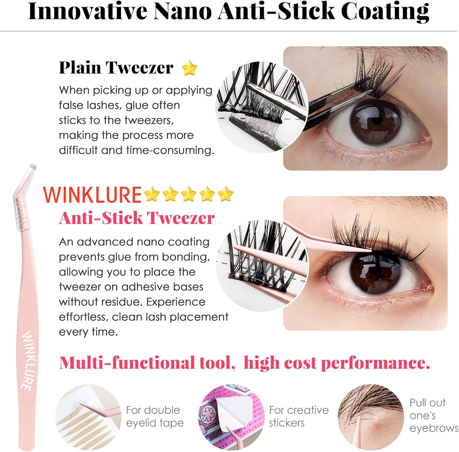 WINKLURE Faux Cils en Grappes  - Anime Cosplay Lashes avis et prix